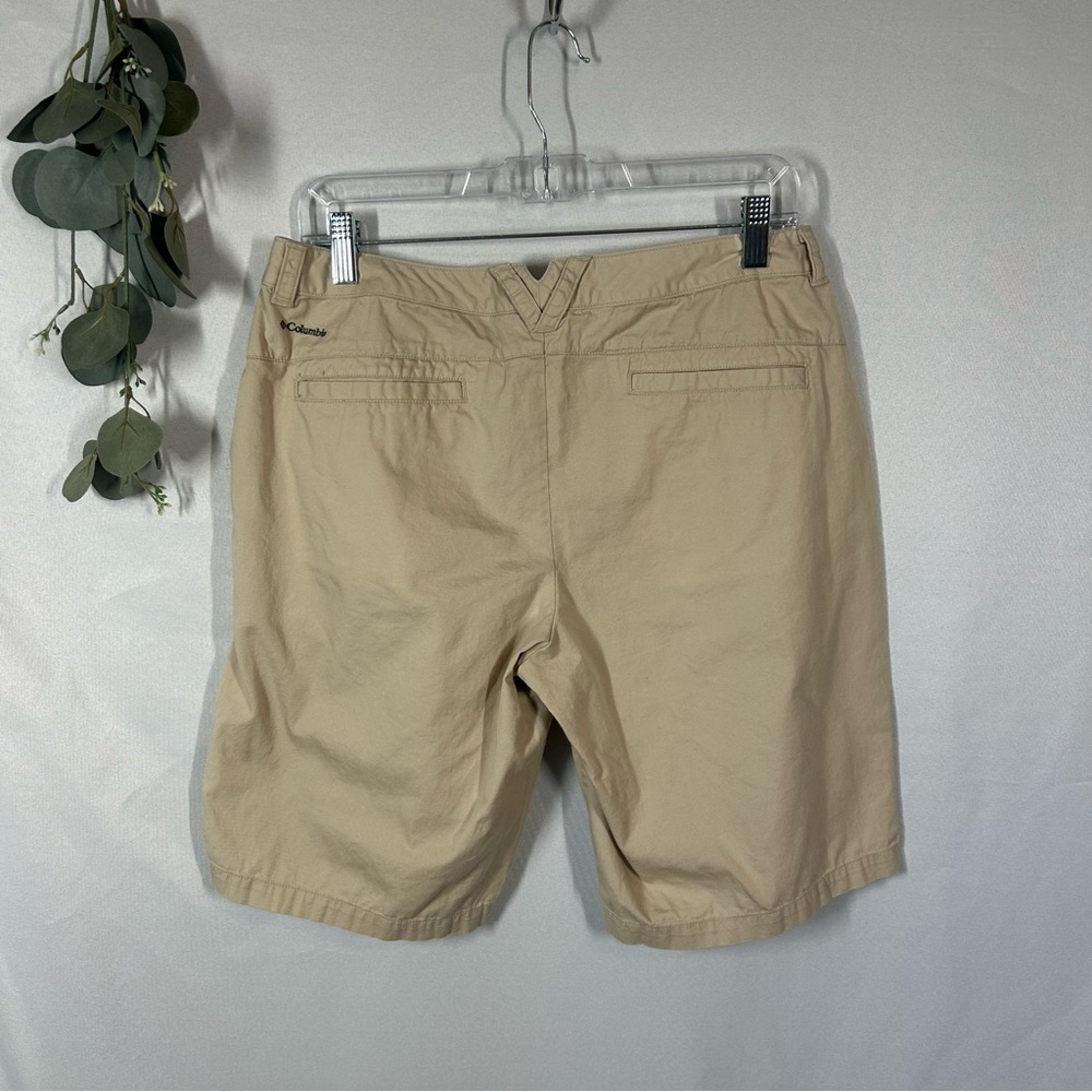 Columbia | 100% Cotton Khaki Bermuda Shorts Hiking Light Tan Women’s Size 10 - Picture 6 of 11